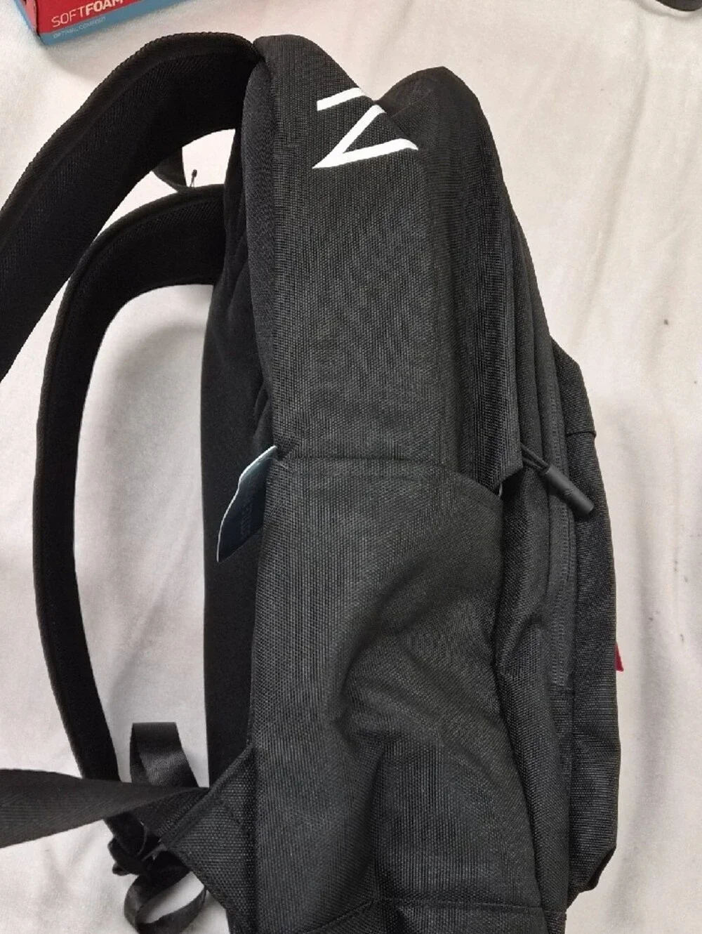 Nike Black Backpack with White and Red Accents